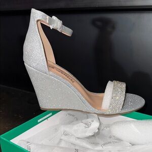Lauren Lorraine Sparkling Silver Wedges